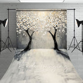 Aperturee - Aperturee Painted Spring Blossoms Tree Fine Art Sweep Backdrop